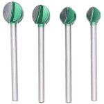Dpzo - 4pcs lames de routeur en acier tungst�ne, fraises � fond rond pour d�fonceuse, 6mm tige