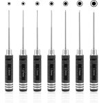 Dpzo - jamais utilis�]7 pi�ces tournevis hexagonal, kit d'outils de tournevis rc (0, 9 mm 1, 27 mm 1, ...