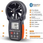 Dpzo - an�mom�tre num�rique de vitesse du vent, bluetooth sans fil pour refroidissement �olien et moniteur ...