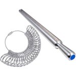 Dpzo - baguier m�tal pour mesurer anneaux, ensemble de mesure avec mandrin et outils pour bijoux