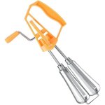 Dpzo - batteur � ?uf manuel rotatif en acier inoxydable - batteur � main - batteur � lait - outil de ...