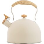 Dpzo - bouilloire sifflante, 2. 5l bouilloire sifflante induction gaz bouilloire en acier inoxydable ...
