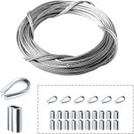 Dpzo - c�ble en acier inoxydable, kit de garde - corps en c�ble marin 316, mat�riel de bricolage pour ...