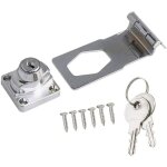 Dpzo - cl� de 2, 5 pouces avec cadenas et serrure, verrouillage m�tallique pour portes, armoires et tiroirs ...