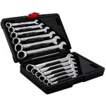 Dpzo - cl�s plates � cliquet 12 pi�ces, 8 - 19mm, jeu de cl�s mixtes (mod�le 2), clef plate a cliquet, ...