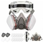 Dpzo - demi - masque respiratoire r�utilisable 6200, masque � gaz avec cartouches filtrantes et tampons ...