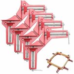Dpzo - ensemble de 4 pinces � angle droit de 90 degr�s, serre - joints d'angle r�glables en bois pour ...