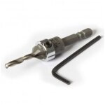 Dpzo - jamais utilis�] for�t � chanfrein + but�e r�glable : m�che � bois avec fraise de � 4mm pour vis ...