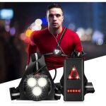 Dpzo - jamais utilis�] lampe course � pied, usb rechargeable lampe de poitrine, lampe torse running, ...