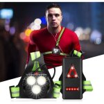 Dpzo - jamais utilis�] lampe course � pied, usb rechargeable lampe de poitrine, lampe torse running, ...