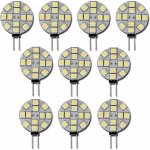 Dpzo - jamais utilis�]lot de 10 ampoules led g4 dc 12v non dimmables blanc 6000k remplacement pour ampoules ...