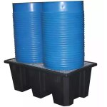 Drakkar equipement - bac de rtention 220l pe avec caillebotis acier pour 2 fts - format compact 220 ...