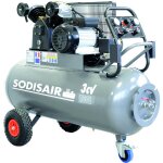 Drakkar equipement - compresseur a courroie sur roue 200l 400 volts triphase - s11276