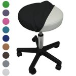 Drap housse de protection en �ponge pour tabouret rond - noir vivezen