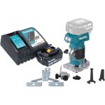 Drt 52 rf1 fraiseuse de bords sans fil 18 v 6 mm brushless + 1x batterie 3, 0 ah + chargeur - makita