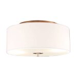 Drum - plafonnier avec abat - jour - 2 lumire -  300 mm - crme - moderne, rustique - clairage intrieur ...