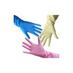 Lot de 3 paires (rose. jaune. bleu) - gants de ménage étanches et longs - taille s Lot de 3 paires (rose. jaune. bleu) - gants de ménage étanches et longs - taille s