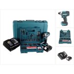 Dtd 152 sfk visseuse  chocs sans fil 18v 165nm 1 / 4' + 1x batterie 3. 0ah + chargeur + jeu de 100 forets ...