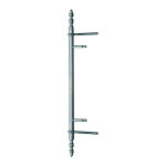 Dubois - fiche fer poli � tourillons - entraxe goujons et lames : 64 - entraxe lacets : 128 - longueur ...