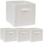 Dunedesign - 4 botes de rangement kallax 33x38x33 cube en tissu avec poigne panier pliable