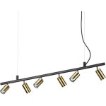 Ideal lux - dynamite - luminaire suspendu d'int�rieur � 6 lumi�res, laiton satin�, gu10