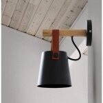 E27 applique moderne m�tal style fer forg� bois ceinture applique creative nordic lighting suspension ...