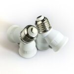 E27 convertisseur de prises 2 en 1 adaptateur de base de 2 adaptateurs pour ampoules � led et ampoules ...