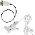 E27 douille ampoule � pince avec interrupteur, base de lampe de table � led avec col de cygne 360 degr�s, ...