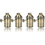 E27 douille de lampe, retro suspension lampe, solide c�ramique adaptateur, 4 pi�ces laiton vintage socket ...