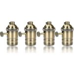 E27 douille de lampe, retro suspension lampe, solide c�ramique adaptateur, 4 pi�ces laiton vintage socket ...