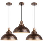E27 lustre suspension industrielle vintage r�tro 3 pack plafonnier abat - jour en m�tal luminaire pour ...