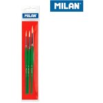 Blister de 3 pinceaux scolaires pour colle et d�trempe s�rie 511 n�6, 8 et 10 milan