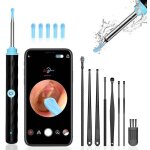 Ear otoscope, camera ear, hd earwax removal camera kit , suitable for ios and android smartphones (black) ...