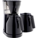 Easy therm ii - cafetiere filtre 1l - 1050 w + 2eme verseuse - noir - melitta