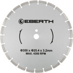 Eberth - disque  trononner diamant pour la pierre, le bton et le carrelage, disque diamant de 350 ...
