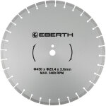 Eberth - disque  trononner diamant pour la pierre, le bton et le carrelage, disque diamant de 450 ...