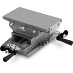 Eberth - table crois�e en fonte et acier, table travail 120 x 230mm, hauteur travail 100mm, �tau � 2 ...