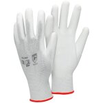 Ecd germany 1 paire de gants de travail en pu, taille 7 - s, couleur blanc, gants de mcanicien en nylon ...