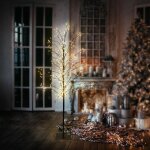 Ecd germany arbre � led 150 cm avec 360 leds blanc chaud, arbre lumineux avec minuterie, girlande de ...