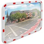 Miroir de circulation convexe - 60 x 80 cm - en plastique abs - rtroviseur de rue - avec rflecteurs ...