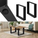 Ecd germany set 2 pieds de table - 40 x 43 cm - rectangulaire - noir - en acier revtu de poudre - pied ...