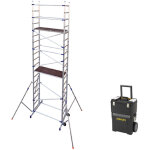 Echafaudage 2 plateaux - hauteur travail 6. 46m + servante d'atelier stanley - pn / cla - servante