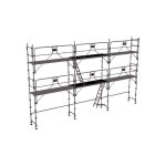 Echafaudage fixe de faade 60m - structure + planchers + garde - corps - duo60gc - sp
