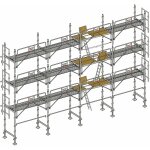 Echafaudage fa�adier 104 m� gardes corps s�curit� planchers agsp104
