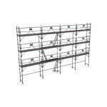 Matis�re - echafaudage fixe de fa�ade 104m� - structure + planchers + plinthes + garde - corps - duo104gc ...