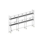 Matisre - echafaudage fixe de faade 60m : structure + planchers + plinthes + garde - corps - duo60gc ...
