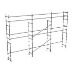 Echafaudage fixe de faade 60m - structure seule + lisses - duo60 - s