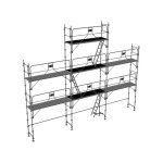 Matisre - echafaudage fixe de faade 68m - structure + planchers - version garde - corps - duo68gc ...