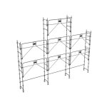Matis�re - echafaudage fixe de fa�ade 68m� - structure seule - version garde - corps - duo68gc - pi - ...