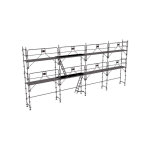 Echafaudage fixe de fa�ade 78m� - structure + planchers - version garde - corps - duo78gc - sp